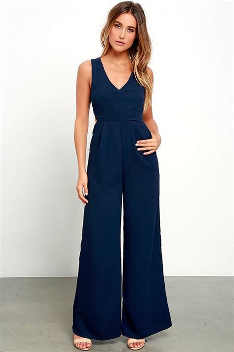 navy blue romper jumpsuit.